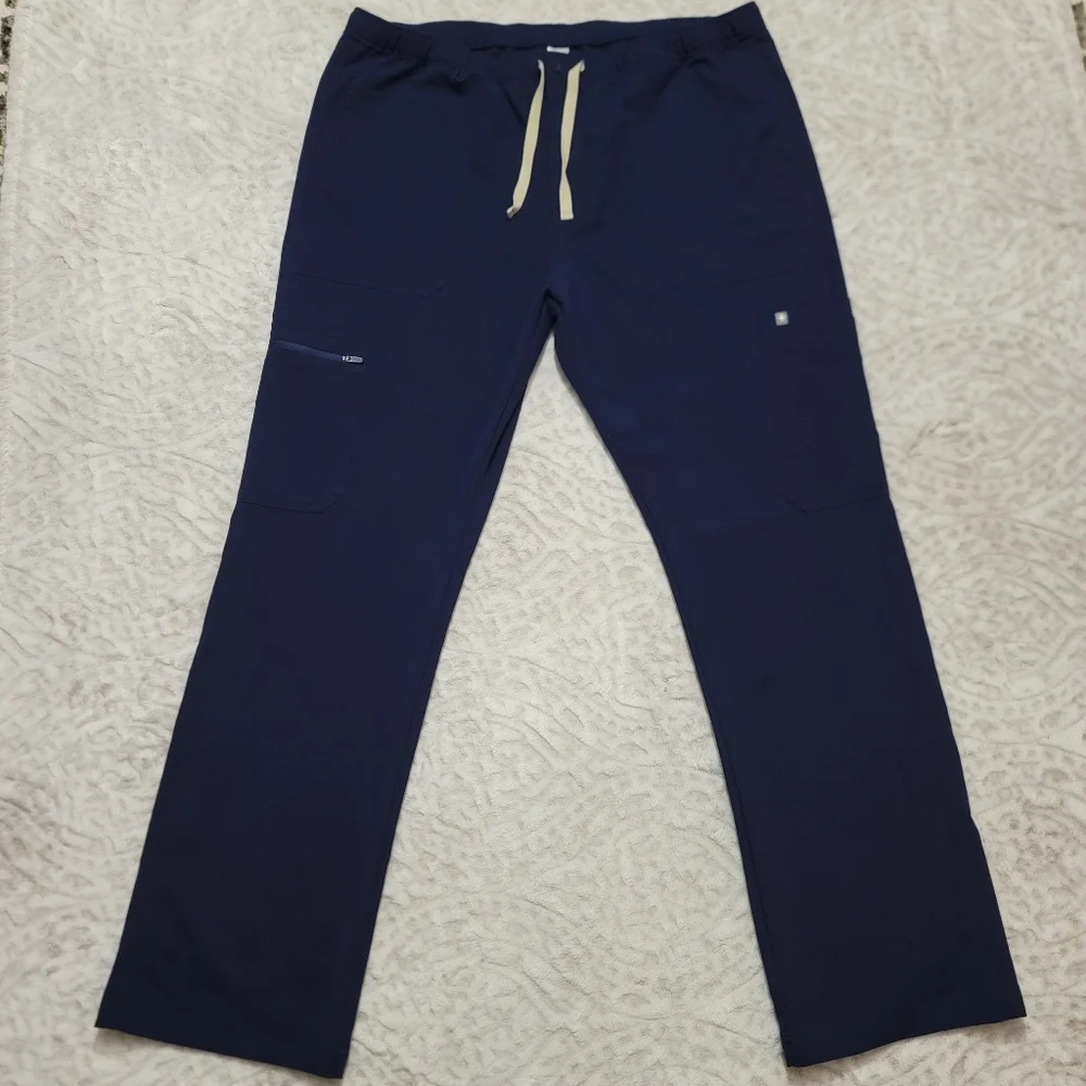 FIGS- Cairo Cargo Scrub Pants Men's Navy Blue Size XXL Medical Nurse Doctor